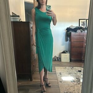 Calvin Klein green wrap dress brand new